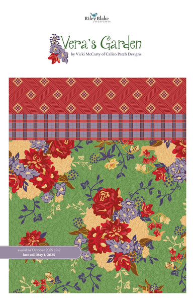 SALE Vera's Garden 5" Stacker Bundle - Riley Blake Designs - 42 piece Precut Pre cut - Geometric Nature - Quilting Cotton Fabric