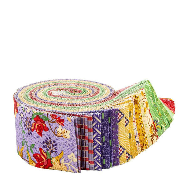 SALE Vera's Garden 2.5 Inch Rolie Polie Jelly Roll 40 pieces - Riley Blake Designs - Precut Pre cut Bundle - Quilting Cotton Fabric