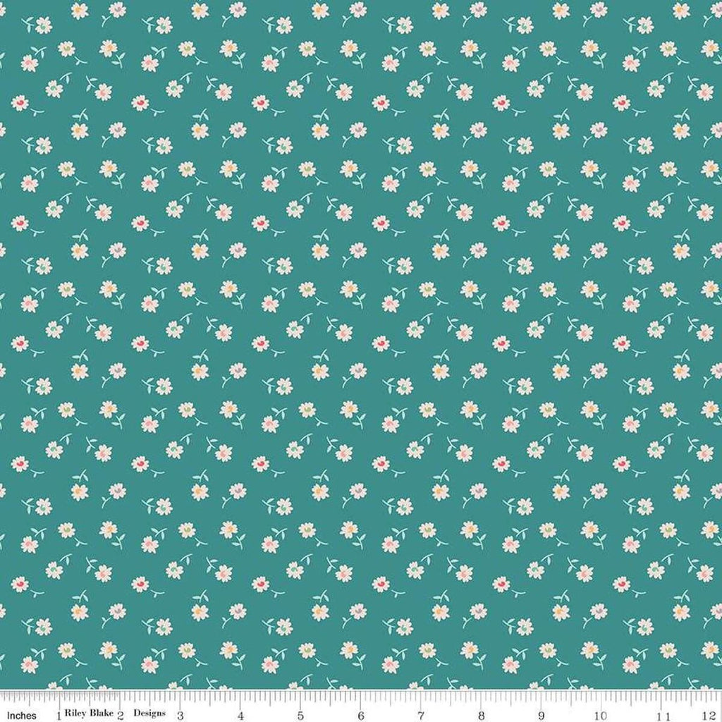 SALE Sew Happy! Petals C16731 Cozy by Riley Blake Designs - Daisies Floral Flowers - Lori Holt - Quilting Cotton Fabric
