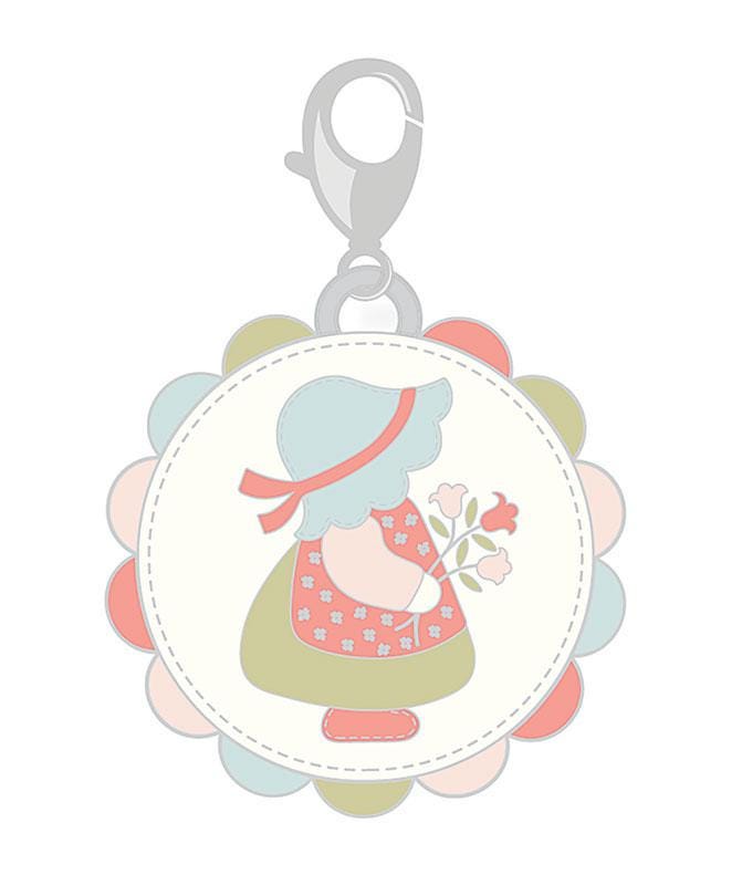 Sunbonnet Zipper Pull Enamel Charm MSQL-113N by My Sew Quilty Life - Moda Fabrics - Lobster Clasps