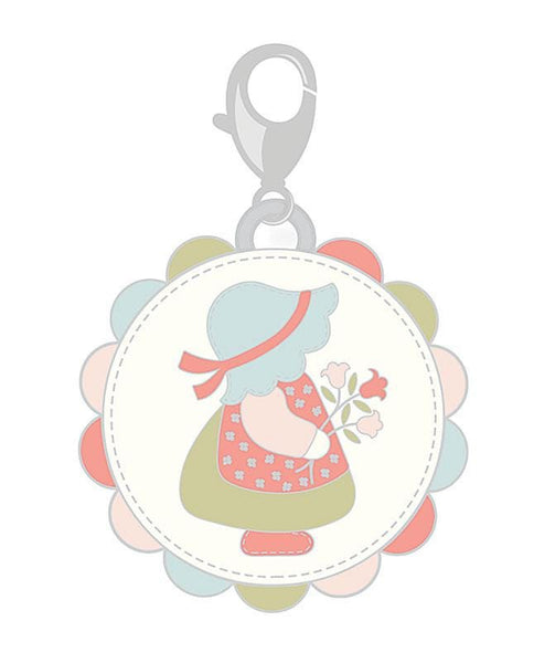 Sunbonnet Zipper Pull Enamel Charm MSQL-113N by My Sew Quilty Life - Moda Fabrics - Lobster Clasps