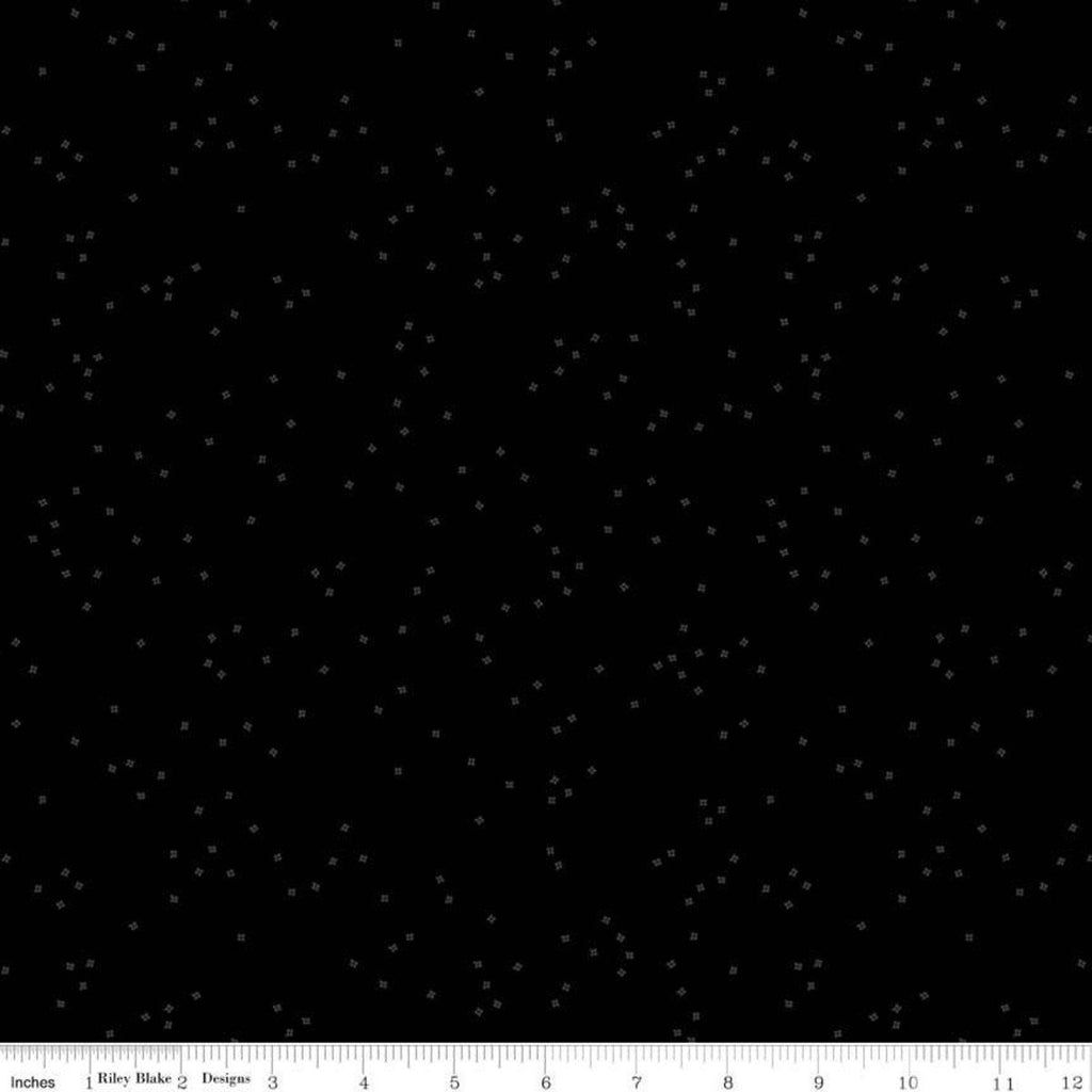 SALE Blossom Tone on Tone Black by Riley Blake Designs - Quilting Cotton Fabric