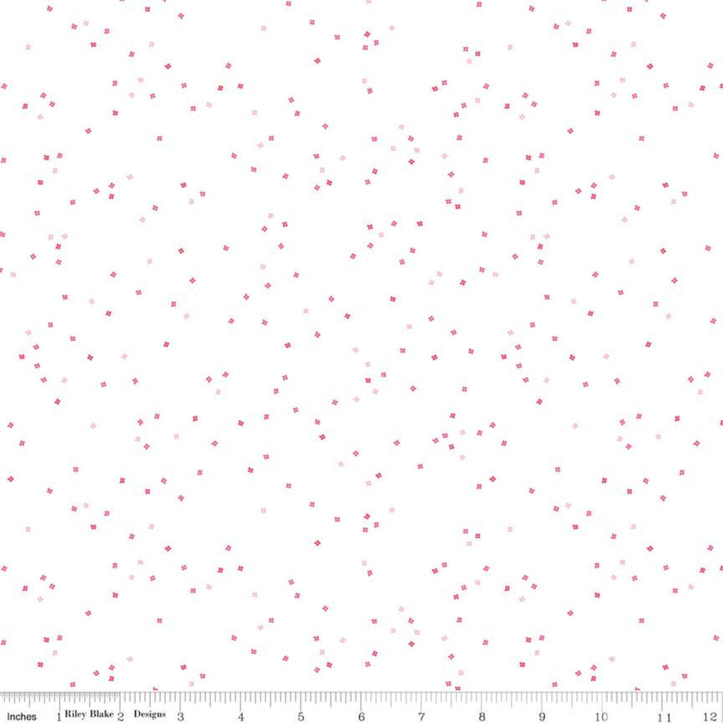 SALE Blossom on White All the Pink - Riley Blake Designs - Flowers Floral - Quilting Cotton Fabric