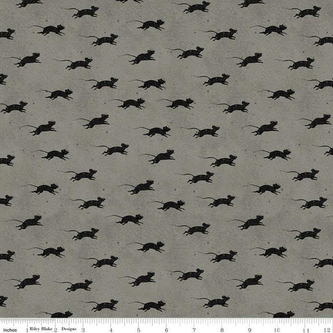 SALE Goose Tales Blind Mice Gray - Riley Blake Designs - Halloween -  Quilting Cotton Fabric