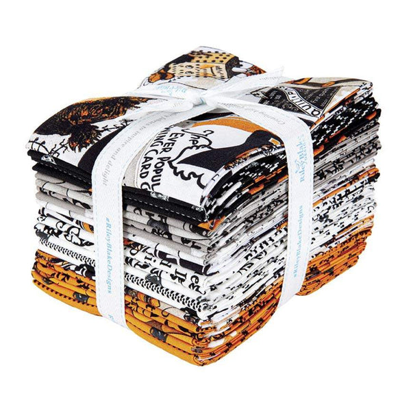 SALE Old Made Fat Quarter Bundle 21 pieces - Riley Blake Designs - Pre cut Precut - Halloween Sewing - Quilting Cotton Fabric
