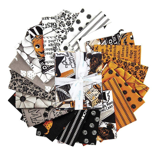 SALE Old Made Fat Quarter Bundle 21 pieces - Riley Blake Designs - Pre cut Precut - Halloween Sewing - Quilting Cotton Fabric