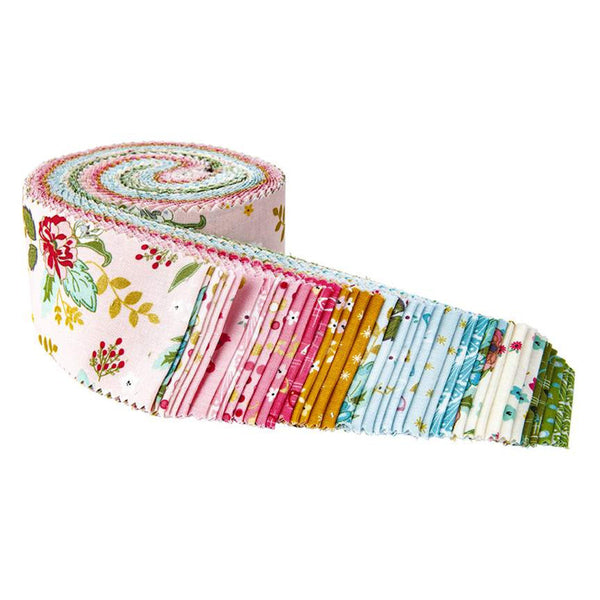 SALE Stardust 2.5-Inch Rolie Polie Jelly Roll 40 pieces - Riley Blake Designs - Precut Bundle - Gold SPARKLE - Quilting Cotton Fabric