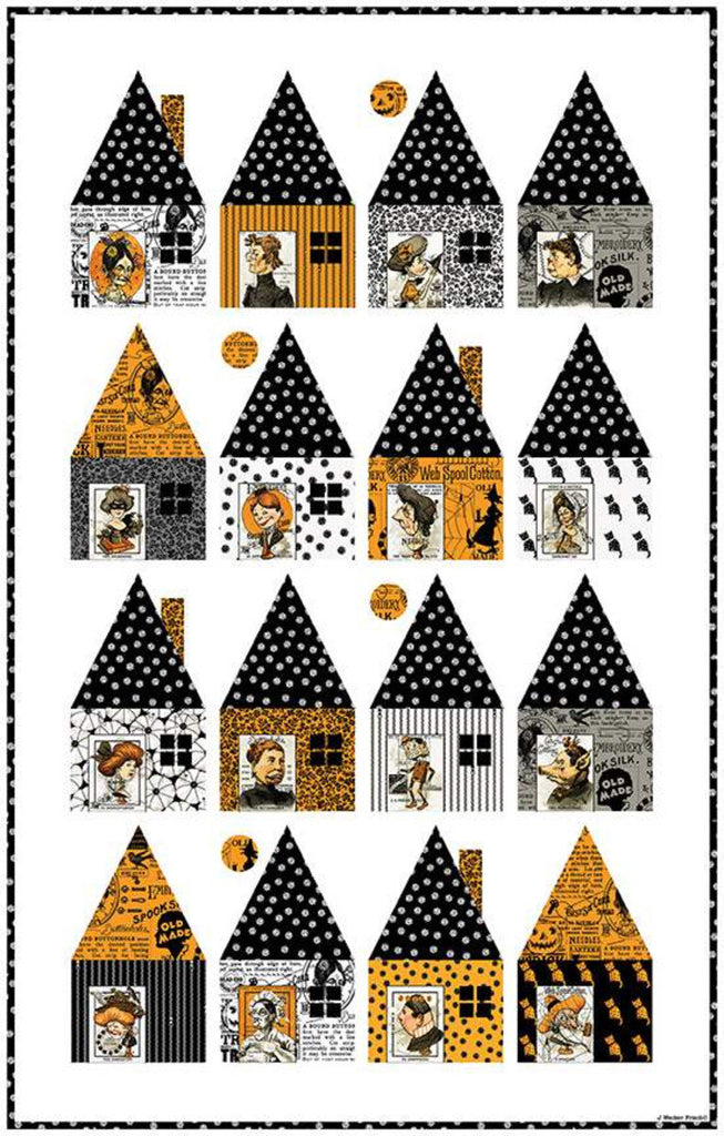Sew Fast Steal! Cabin Chills Quilt PATTERN P149 By J. Wecker Frisch - Riley Blake Designs - INSTRUCTIONS only - Halloween Pieced Houses