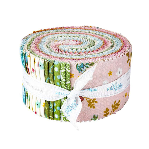 SALE Stardust 2.5-Inch Rolie Polie Jelly Roll 40 pieces - Riley Blake Designs - Precut Bundle - Gold SPARKLE - Quilting Cotton Fabric