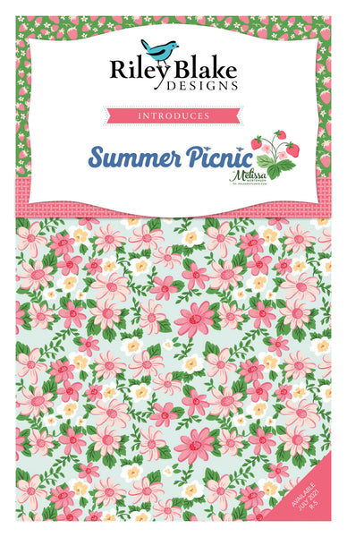 SALE Summer Picnic 2.5-Inch Rolie Polie Jelly Roll 40 pieces Riley Blake Designs - Precut Bundle - Quilting Cotton Fabric