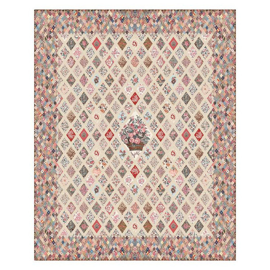SALE Jane Austen Coverlet Boxed Quilt Kit KT-17450 - Riley Blake - Includes Fabric Pattern Acrylic Template Keepsake Box - Licensed Product