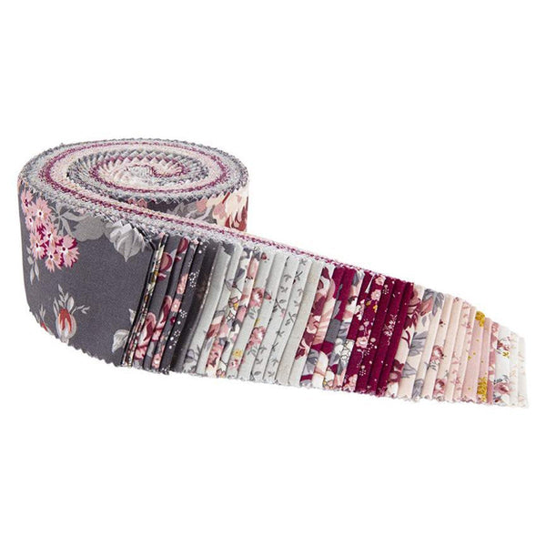 SALE Exquisite 2.5-Inch Rolie Polie Jelly Roll 40 pieces Riley Blake Designs - Precut Bundle - Floral Flowers - Quilting Cotton Fabric
