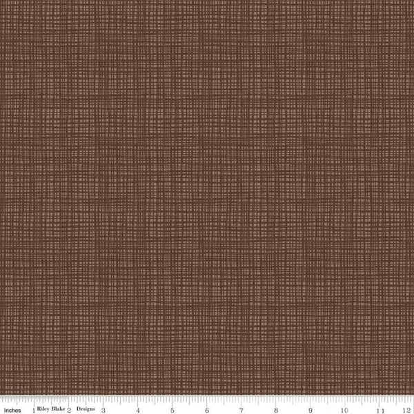 SALE Texture C610 Chocolate by Riley Blake Designs - Sketched Tone-on-Tone Irregular Grid Brown - Quilting Cotton Fabric