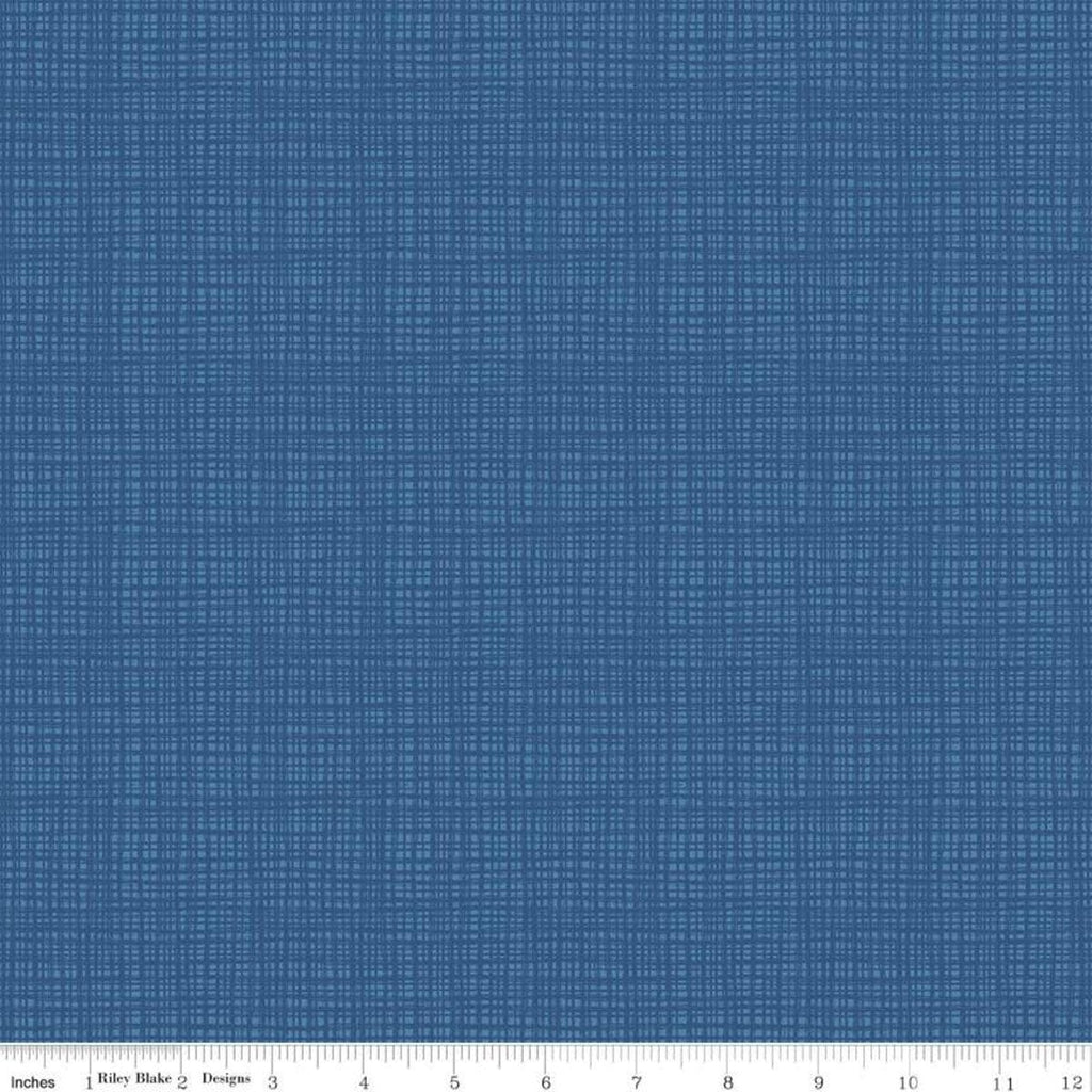 SALE Texture C610 Denim by Riley Blake Designs - Sketched Tone-on-Tone Irregular Grid Blue - Quilting Cotton Fabric