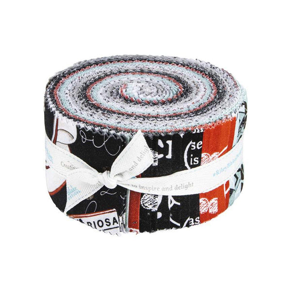 SALE Coffee Chalk 2.5 Inch Rolie Polie Jelly Roll 40 pieces - Riley Blake Designs - Precut Pre cut Bundle - Quilting Cotton Fabric