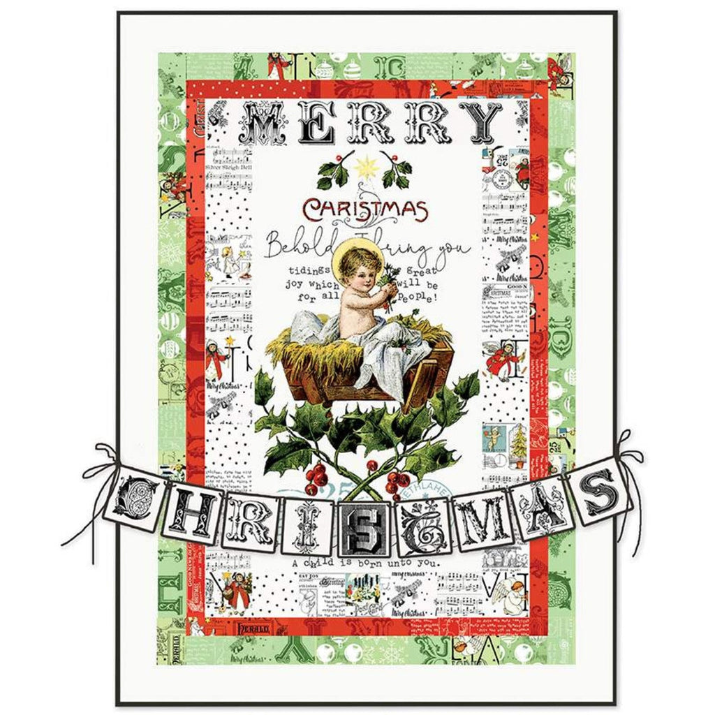 SALE Tidings of Great Joy Panel Quilt Boxed Kit - Riley Blake Designs - All About Christmas - Box Pattern Fabric - Quilting Cotton Fabric