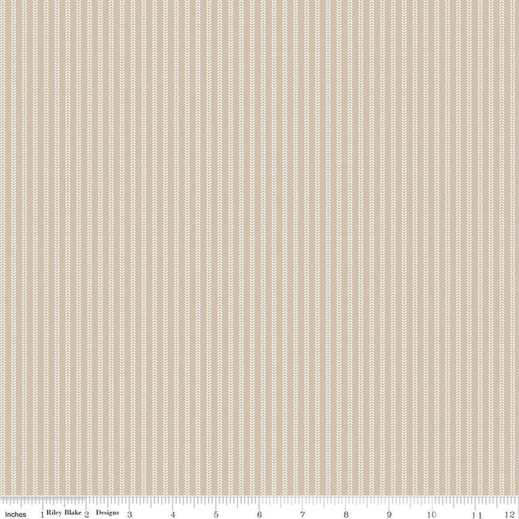 SALE Primrose Hill Field Rows C11066 Wheat - Riley Blake Designs - Striped Stripes Stripe - Quilting Cotton Fabric