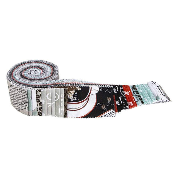 SALE Coffee Chalk 2.5 Inch Rolie Polie Jelly Roll 40 pieces - Riley Blake Designs - Precut Pre cut Bundle - Quilting Cotton Fabric