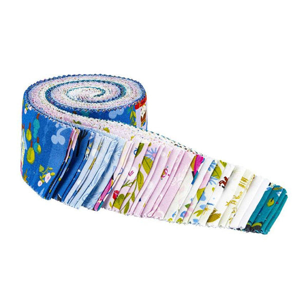 SALE Little Brier Rose 2.5-Inch Rolie Polie Jelly Roll 40 pieces Riley Blake Designs - Precut Bundle - Gold SPARKLE - Quilting Cotton Fabric