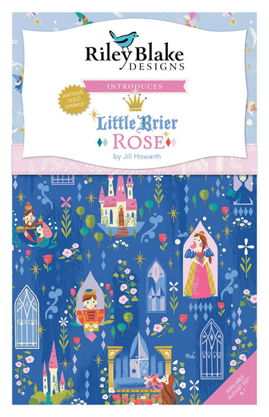 SALE Little Brier Rose 2.5-Inch Rolie Polie Jelly Roll 40 pieces Riley Blake Designs - Precut Bundle - Gold SPARKLE - Quilting Cotton Fabric