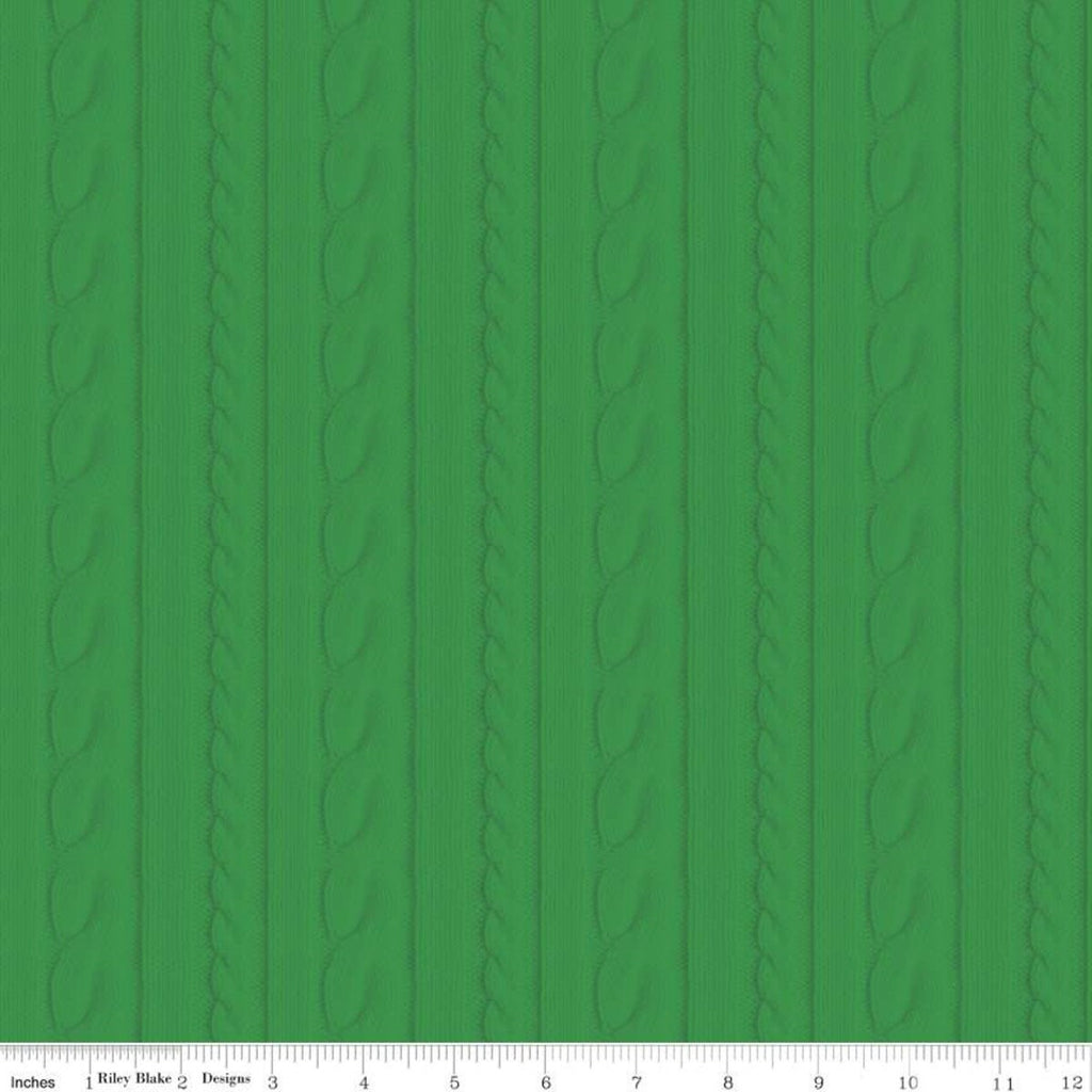 SALE Mister Rogers' Neighborhood Sweater Stripe C11464 Green - Riley Blake - Nostalgia Childhood Fred Rogers - Quilting Cotton Fabric