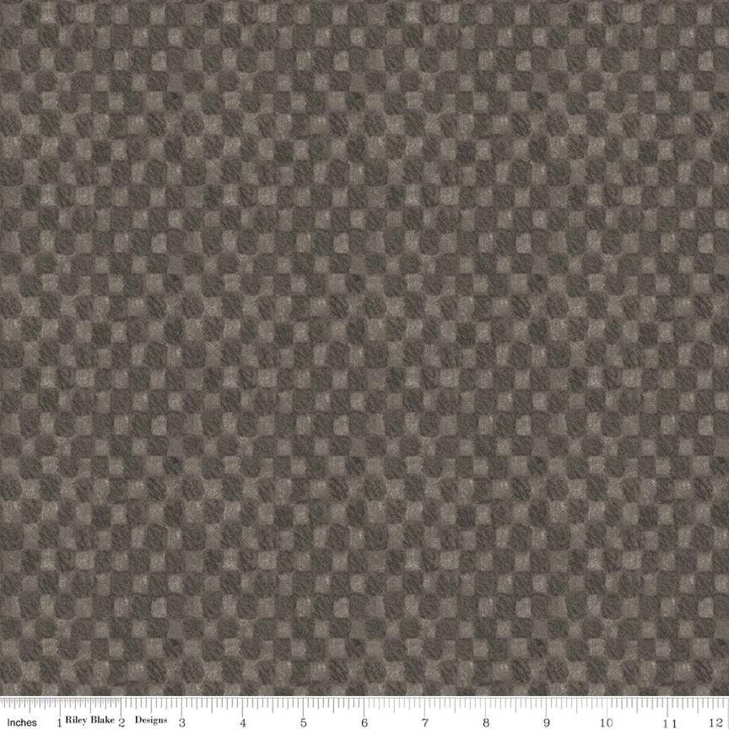 SALE For the Love of Nature Check C11374 Gray - Riley Blake Designs - Checks Checkered Checkerboard - Quilting Cotton Fabric