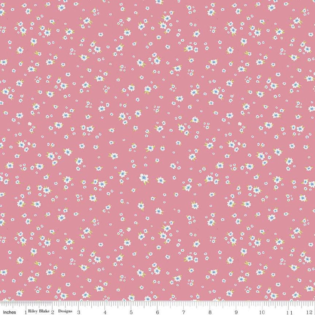 SALE Mulberry Lane Flowers C11563 Peony - Riley Blake Designs - Floral Pink - Quilting Cotton Fabric