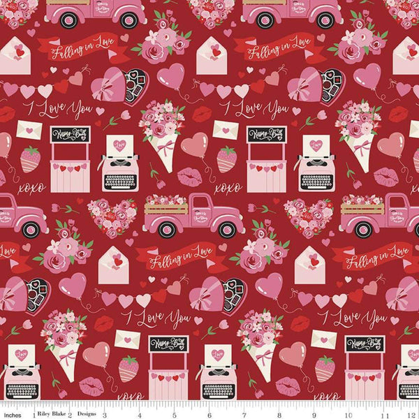 Punny Valentine Fabric by Riley Blake, Teal – Addicted to Fabric