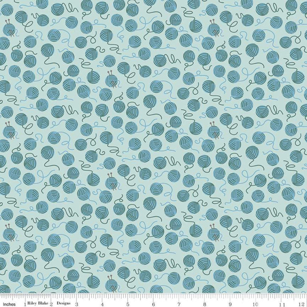 SALE Cat's Meow Yarn Balls C11633 Songbird - Riley Blake Designs - Quilting Cotton Fabric