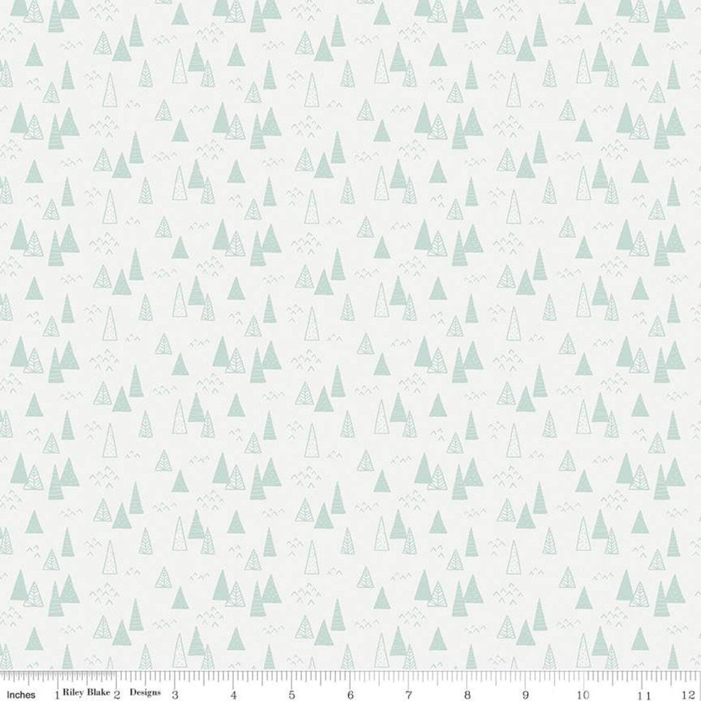 SALE Nice Ice Baby Trees C11605 Mint - Riley Blake Designs - Triangle Triangular Trees Tree - Quilting Cotton Fabric