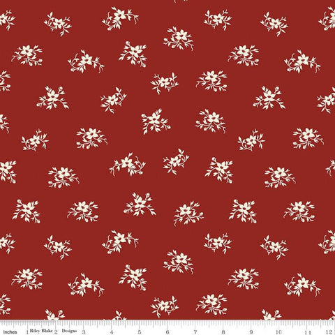 3 Yard Cut -  Perennial WIDE BACK WB655 Barn Red - Riley Blake Designs - 107/108" Wide Floral Flowers - Quilting Cotton Fabric