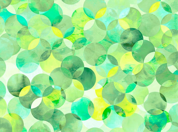 CLEARANCE Gradients Parfait Pop 33646 Green Apple - Moda Fabrics - Contemporary Dots Dotted Circles Geometric - Quilting Cotton Fabric