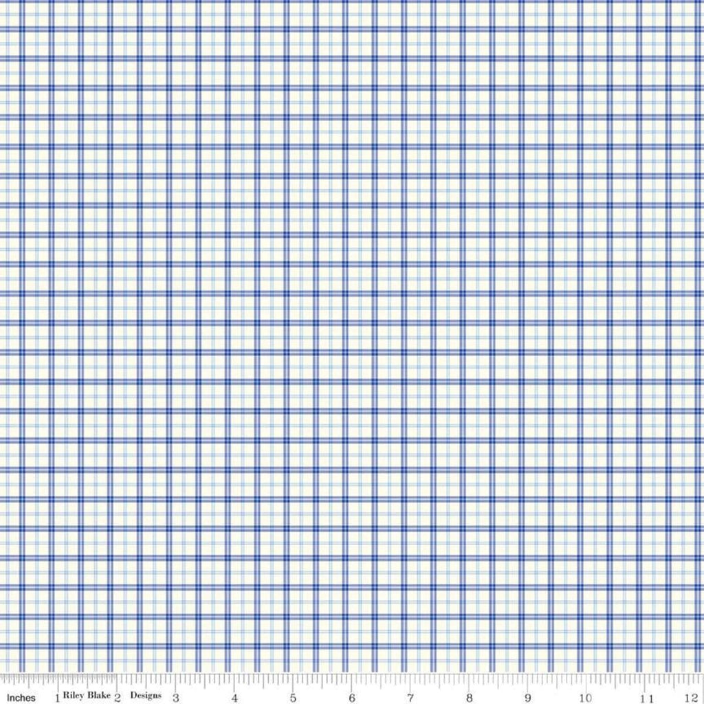 SALE Red White and Bang! Plaid C11529 Cream - Riley Blake Designs - Patriotic Independence Day - Quilting Cotton Fabric