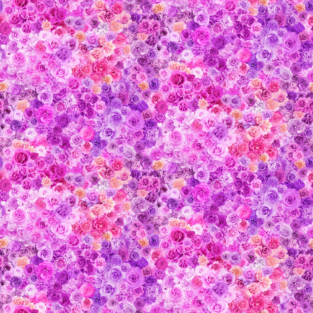 CLEARANCE Gradients Parfait Posie Party 33641 Purple Passion - Moda Fabrics - Floral Flowers - Quilting Cotton Fabric
