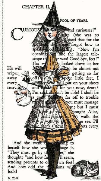 CLEARANCE Mad Masquerade Main Panel PD11950 - Riley Blake Designs - Alice in Wonderland Halloween DIGITALLY PRINTED - Quilting Cotton Fabric