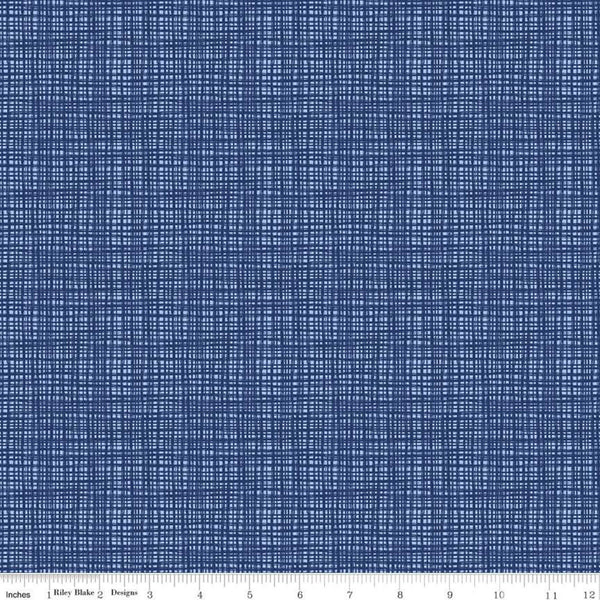 SALE Texture C610 Neptune by Riley Blake Designs - Sketched Tone-on-Tone Irregular Grid Blue - Quilting Cotton Fabric
