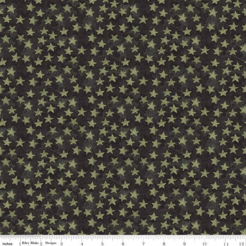Halloween Whimsy Stars C11824 Green - Riley Blake Designs - Textured Background - Quilting Cotton Fabric
