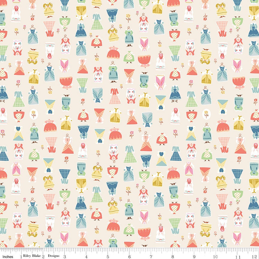 SALE Little Women Dresses C11874 Cream - Riley Blake Designs - Louisa May Alcott Clothes Clothing - Quilting Cotton Fabric