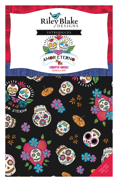 Amor Eterno Fat Quarter Bundle 15 pieces - Riley Blake Designs - Pre cut Precut - Dia de Muertos Mexico - Quilting Cotton Fabric