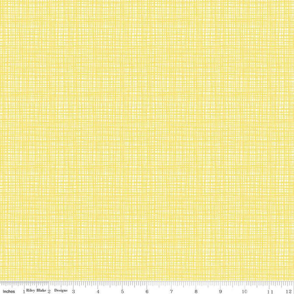 SALE Texture C610 Canary by Riley Blake Designs - Sketched Tone-on-Tone Irregular Grid Yellow - Quilting Cotton Fabric