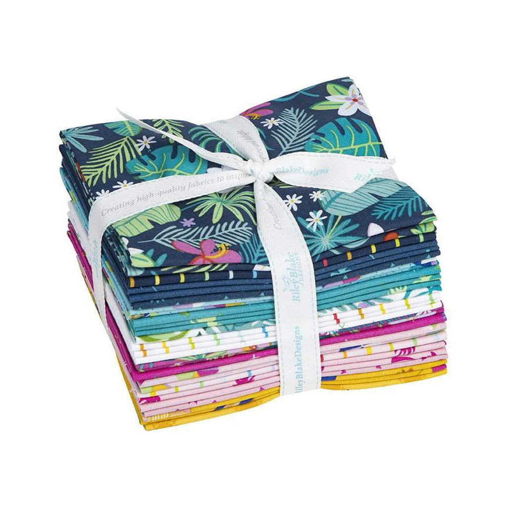 SALE Sunshine Blvd Fat Quarter Bundle 18 pieces - Riley Blake Designs - Pre Cut Precut - Sunshine Boulevard - Quilting Cotton Fabric