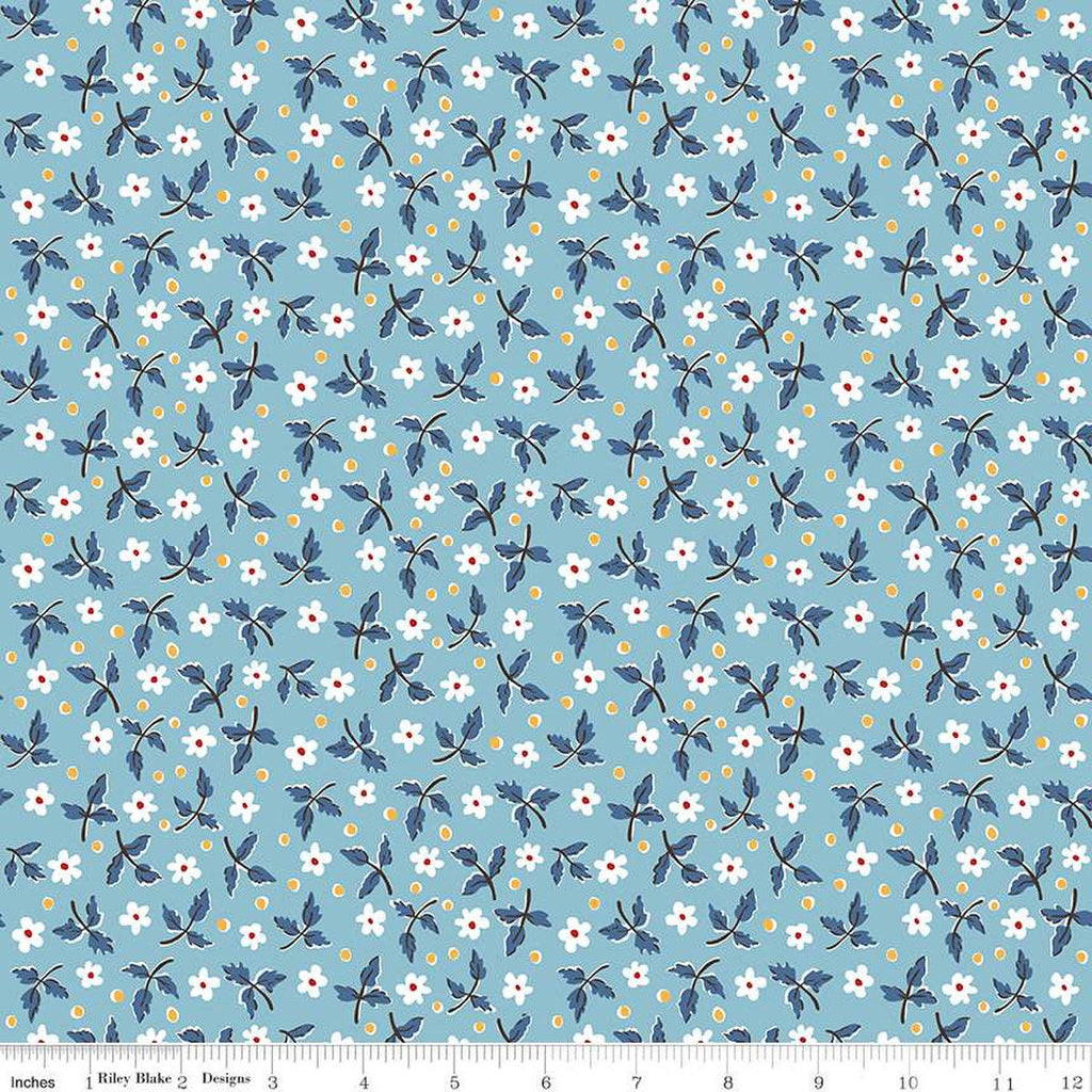 SALE Prairie Dress C12300 Dream by Riley Blake Designs - Floral Flowers Leaves Dots - Lori Holt - Quilting Cotton Fabric