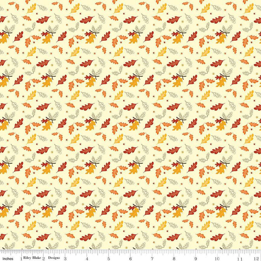 SALE Awesome Autumn Leaves C12173 Cream by Riley Blake Designs - Fall Leaf - Quilting Cotton Fabric