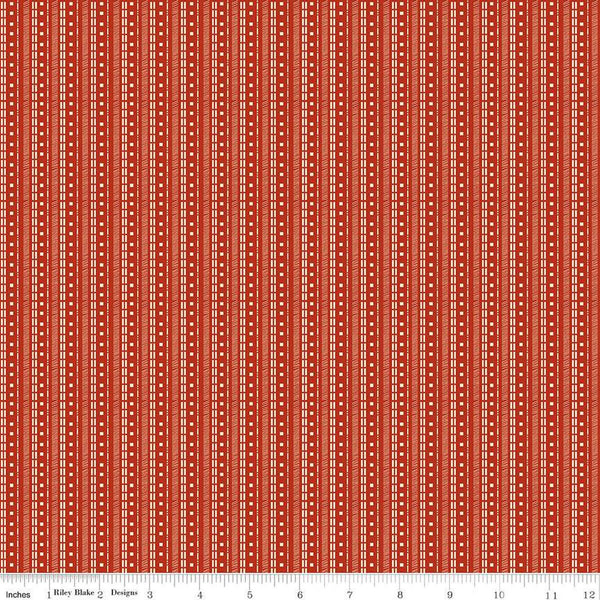 SALE Awesome Autumn Stripes C12178 Red by Riley Blake Designs - Fall Stripe Striped - Quilting Cotton Fabric