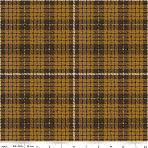 29" End of Bolt Piece - CLEARANCE Awesome Autumn Plaid C12174 Sienna by Riley Blake Designs - Fall Geometric - Quilting Cotton Fabric