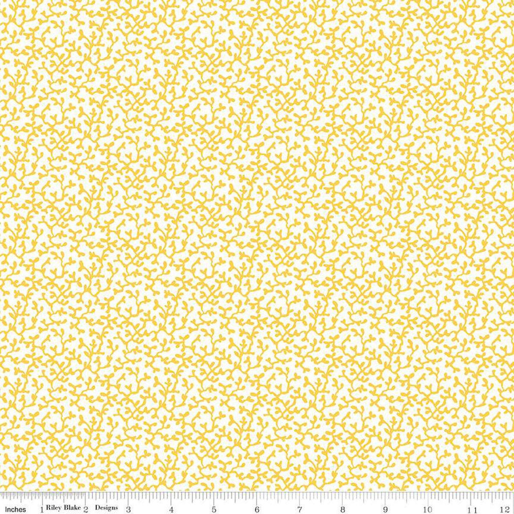 SALE Riviera Collection B Corallium B 01666452B - Riley Blake - Coral Marine Lace Yellow -  Liberty Fabrics  - Quilting Cotton Fabric