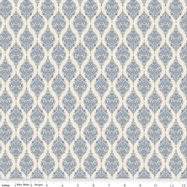 SALE Elegance Exquisite C12226 Ivory by Riley Blake Designs - Damask Design - Quilting Cotton Fabric
