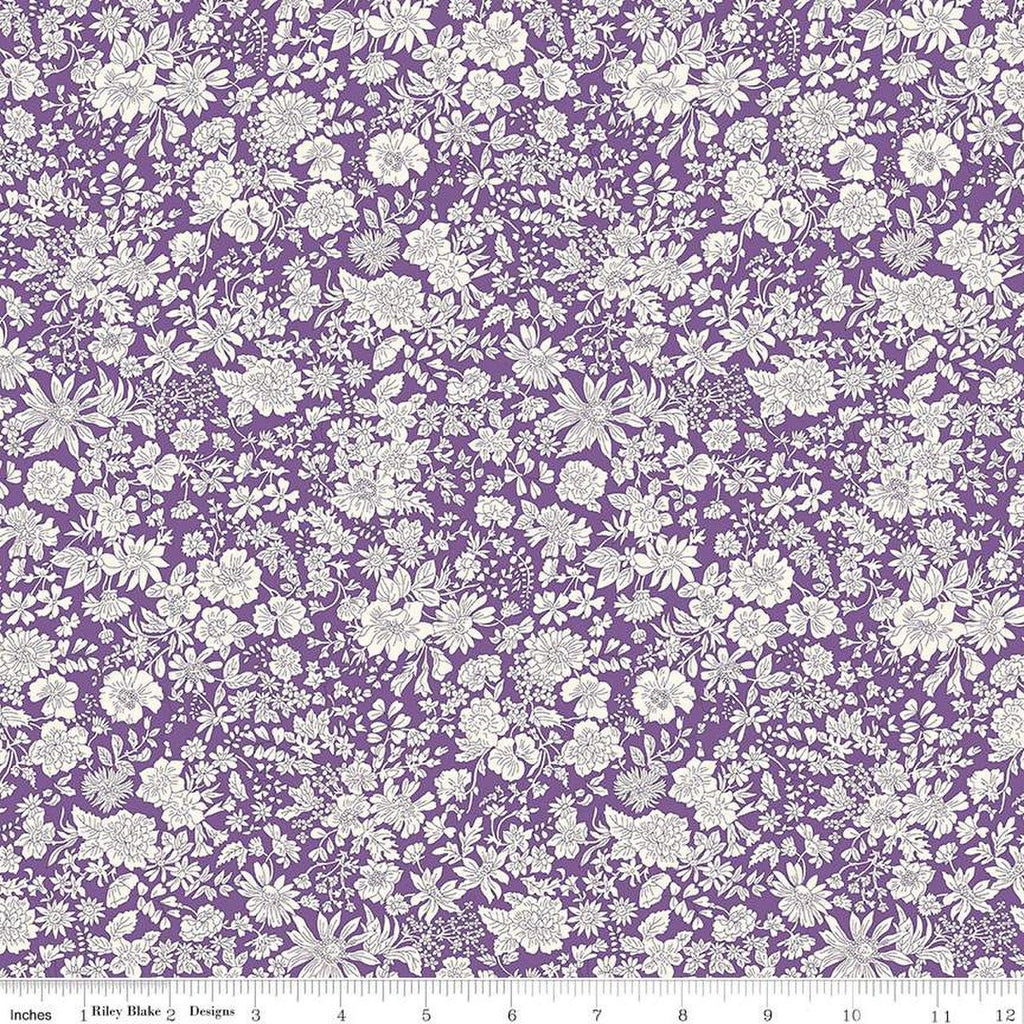 SALE Emily Belle Collection 01666437A Damson - Riley Blake Designs - Floral Flowers - Liberty Fabrics - Quilting Cotton Fabric