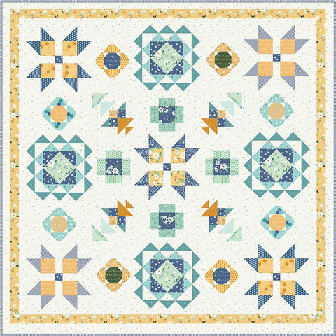 SALE Country Daisies Quilt PATTERN P138 by Beverly McCullough - Riley Blake Designs - INSTRUCTIONS Only - Pieced Fat Quarter Friendly