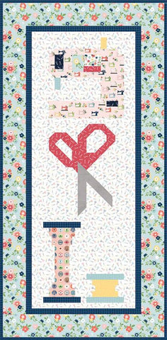 SALE Kelli Fannin Celebrate Sewing Wall Hanging PATTERN P076 - Riley Blake - INSTRUCTIONS Only - Pieced Sewing Machine Scissors Thread